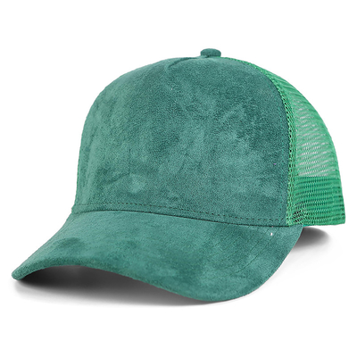 Alta Qualidade 5 Painel Rosa Camisa Suede Trucker Cap Custom Mulheres Moda Chapéu Trucker em branco Wholesale