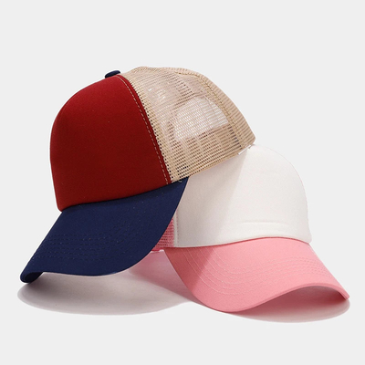 Oem Alta Qualidade Grátis Mesh Trucker Cap 5 Painel Plain Back Trucker Chapé Custom Gorras Chapéus de malha