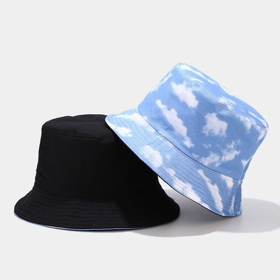 Oem 100% algodão chapéu de balde de praia de verão reversível chapéu de alta qualidade personalizado chapéus de pescador de dois lados
