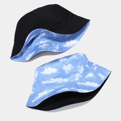 Oem 100% algodão chapéu de balde de praia de verão reversível chapéu de alta qualidade personalizado chapéus de pescador de dois lados