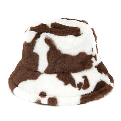 Mulheres ao ar livre Inverno quente Couro Falso Chapéu de Balde Fluffy Couro de Veludo Macio Chapéus de Pescador de Pelúcia Menina Moda Panamá