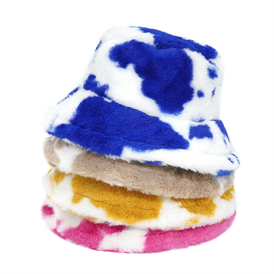 Mulheres ao ar livre Inverno quente Couro Falso Chapéu de Balde Fluffy Couro de Veludo Macio Chapéus de Pescador de Pelúcia Menina Moda Panamá