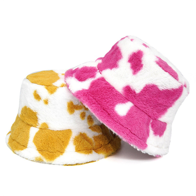 Mulheres ao ar livre Inverno quente Couro Falso Chapéu de Balde Fluffy Couro de Veludo Macio Chapéus de Pescador de Pelúcia Menina Moda Panamá