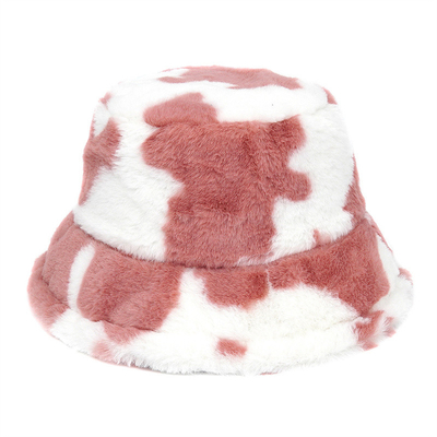 Mulheres ao ar livre Inverno quente Couro Falso Chapéu de Balde Fluffy Couro de Veludo Macio Chapéus de Pescador de Pelúcia Menina Moda Panamá