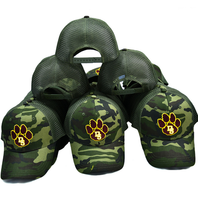 Chapéu de caminhoneiro de malha verde Custom 6 Panel Gorra Trucker Cap com logotipo bordado