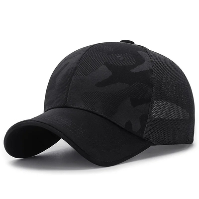 Produtor de chapéus de caminhão de alta qualidade para homens, venda a retalho, camuflagem camuflada, tampa de malha curva