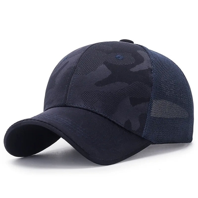 Produtor de chapéus de caminhão de alta qualidade para homens, venda a retalho, camuflagem camuflada, tampa de malha curva