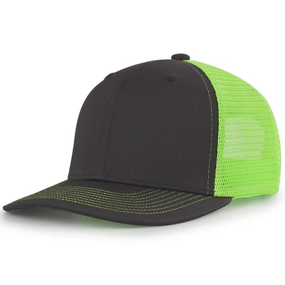 Chapéu pré-curvado de malha de algodão com Snapback de plástico