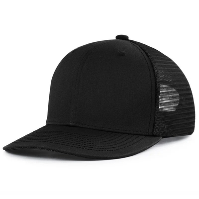 Chapéu pré-curvado de malha de algodão com Snapback de plástico