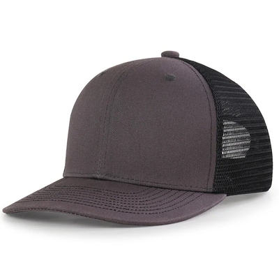 Chapéu pré-curvado de malha de algodão com Snapback de plástico
