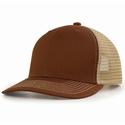 Chapéu pré-curvado de malha de algodão com Snapback de plástico