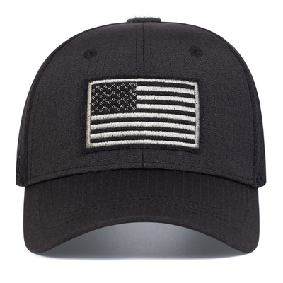 Capa de caminhoneiro de perfil de algodão de 6 painéis bordado personalizado com visor curvo
