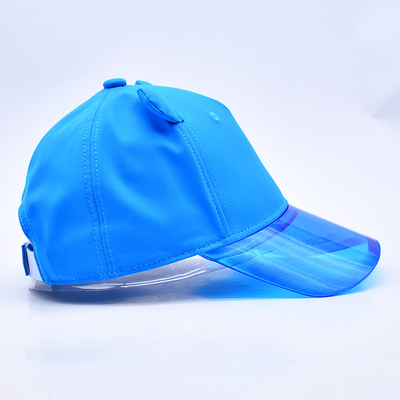 Fábrica de chapéus OEM Varejo a retalho de alta qualidade Chapéus de basebol de 5 painéis para crianças Chapéus de basebol personalizados de PVC transparentes