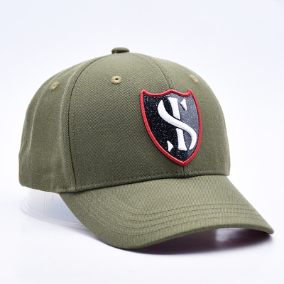 Custom Gorras Sports Supplier 6 Panel Green Baseball Cap Alta Qualidade 3d bordado Chapéu de Beisebol