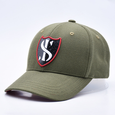 Custom Gorras Sports Supplier 6 Panel Green Baseball Cap Alta Qualidade 3d bordado Chapéu de Beisebol