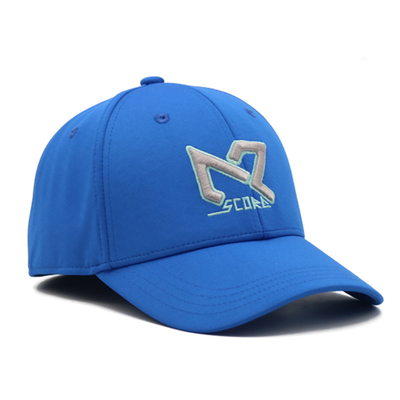 Gráfico Unisex Borda curva 6 painéis de algodão com parte traseira fechada Chapéu de basebol bordado
