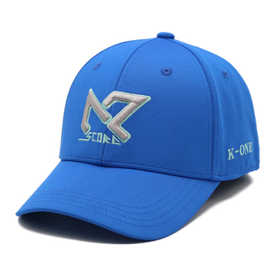 Gráfico Unisex Borda curva 6 painéis de algodão com parte traseira fechada Chapéu de basebol bordado