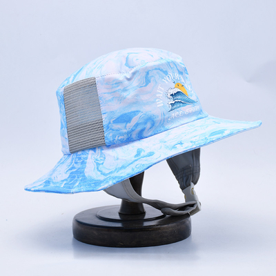Chapéu de surf esportivo respirável Chapéu de balde de surf à prova d'água Chapéu de surf de pesca com cinto de queixo