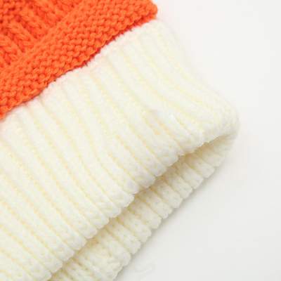 Chapéu Outono Inverno Combinação bonés de malha Skully Moda Quente com Pompom Puro Pom Pom Pom Para Mulheres Double Color Fashion Boné