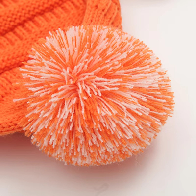 Chapéu Outono Inverno Combinação bonés de malha Skully Moda Quente com Pompom Puro Pom Pom Pom Para Mulheres Double Color Fashion Boné