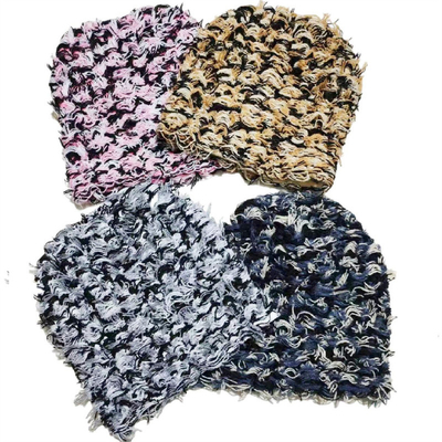2024 New Hip Hop Balaclava Distressed Caps Tricked Mascaras Mulheres Camuflagem ao ar livre Velo Fussy Ski Balaclava Beanies Mulheres Homens Chapéu