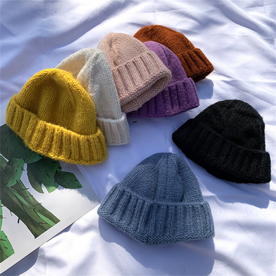 Chapéus de boné de malha de inverno chapéus suaves chapéus quentes Desporto ao ar livre estilo casual bonés personalizáveis