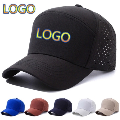 Logotipo personalizado Laser Cut Hole Baseball Cap Perforado Waterproof Sports Caps Hat