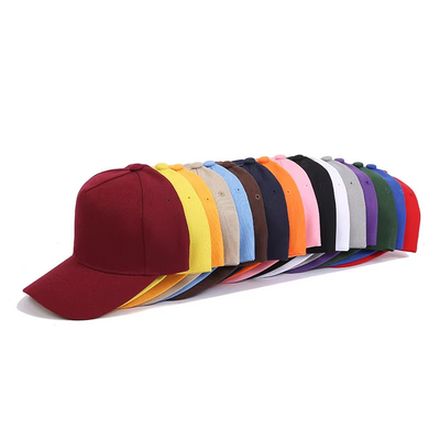 Custom Size 5 Panel Baseball Cap com cor personalizável e cor da coroa média linha de costura personalizável