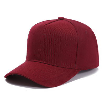 Custom Size 5 Panel Baseball Cap com cor personalizável e cor da coroa média linha de costura personalizável