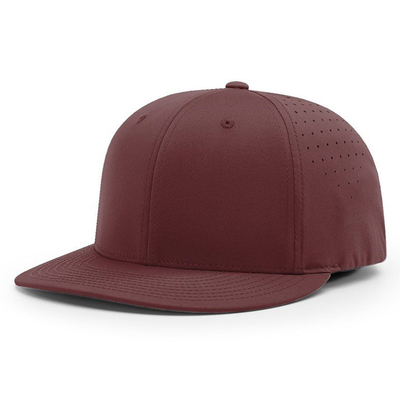 Chapéu de basebol sob medida bordado Richardson 6 painel impermeável Laser corte buraco Chapéu de basebol