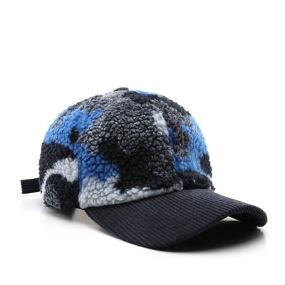Outono Inverno Homens e Mulheres Quente Camouflagem Espessa Capuz de Beisebol Corduroy Custom Adultos Inverno Lana Moda Chapéu de Beisebol Caps