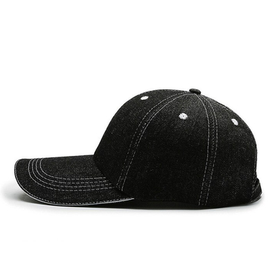 Capuz de beisebol reforçado com costuras 6 com coroa de alto perfil e design não estruturado