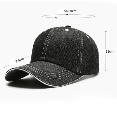 Capuz de beisebol reforçado com costuras 6 com coroa de alto perfil e design não estruturado