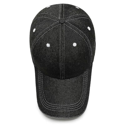 Capuz de beisebol reforçado com costuras 6 com coroa de alto perfil e design não estruturado
