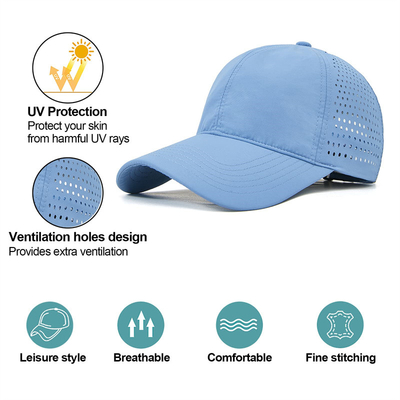 Poliéster de algodão de alta qualidade 6 Painel Sport Rapido Seco Bate-Bol Cap Trucker Snapback ajustável Bate-Bol Cap