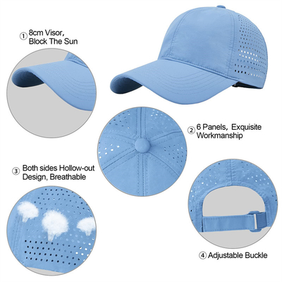 Poliéster de algodão de alta qualidade 6 Painel Sport Rapido Seco Bate-Bol Cap Trucker Snapback ajustável Bate-Bol Cap