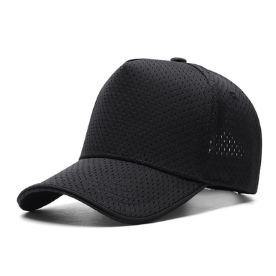 Custom 5 Panel Mesh Baseball Cap Outdoors Respirável High Crown Blank Trucker Mesh Hat