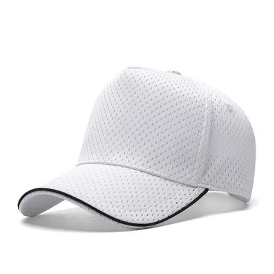 Custom 5 Panel Mesh Baseball Cap Outdoors Respirável High Crown Blank Trucker Mesh Hat
