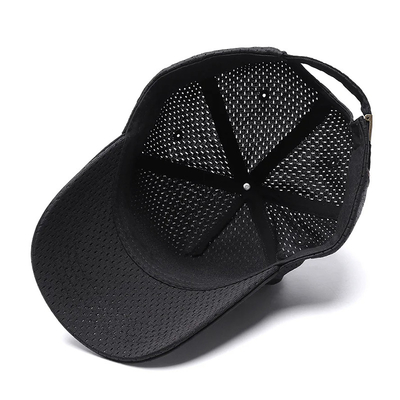 Custom 5 Panel Mesh Baseball Cap Outdoors Respirável High Crown Blank Trucker Mesh Hat