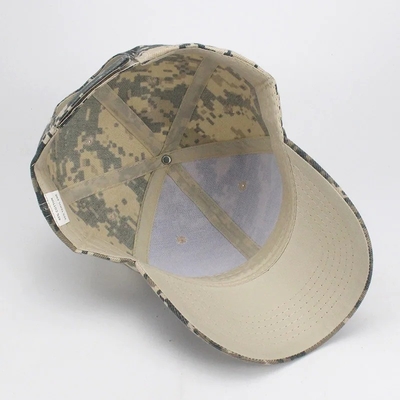 Camo ajustável Homens Baseball Cap Logo Camuflagem Tática 6 Painel Baseball Caps
