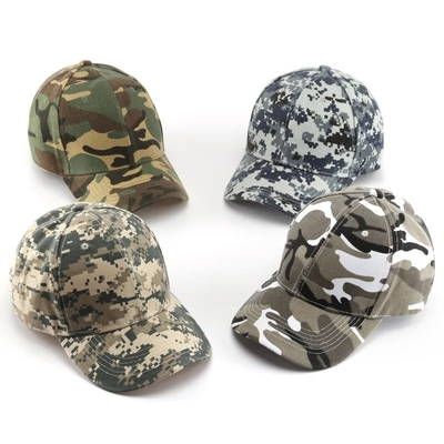 Camo ajustável Homens Baseball Cap Logo Camuflagem Tática 6 Painel Baseball Caps