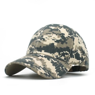 Camo ajustável Homens Baseball Cap Logo Camuflagem Tática 6 Painel Baseball Caps