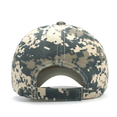 Camo ajustável Homens Baseball Cap Logo Camuflagem Tática 6 Painel Baseball Caps