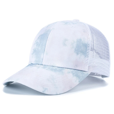 Moda personalizada Hip Hop 6 Panel Tie Dye Baseball Hat Cap High Crown Irregular Print Baseball Hats