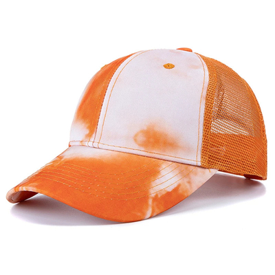 Moda personalizada Hip Hop 6 Panel Tie Dye Baseball Hat Cap High Crown Irregular Print Baseball Hats