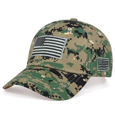Chapéu de Basebol Desportivo de Camuflagem de Área Livre por encomenda Chapéu de Basebol Tático de 6 Painéis