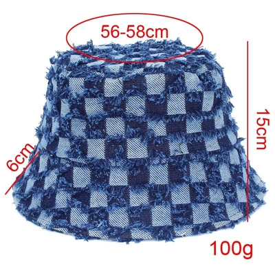 Sombrinha de balde de designer de moda de alta qualidade jeans pescador Sombrinha de balde com logotipo personalizado