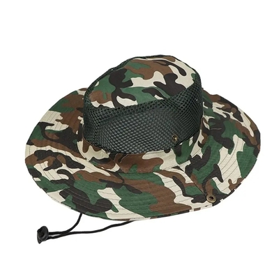 Camo exterior Camuflagem Chapéu de balde de pescador com logotipo personalizado Caça Caminhada Chapéu de balde