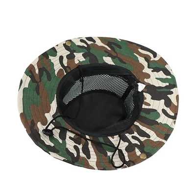 Camo exterior Camuflagem Chapéu de balde de pescador com logotipo personalizado Caça Caminhada Chapéu de balde