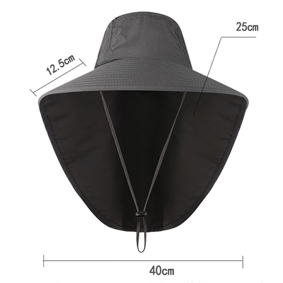 Sombrinha elegante de nylon chapéu de balde de pescador rápido UPF40 chapéu de pescador